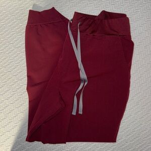 Figs Scrub Pants Joggers Wine Burgundy L/P